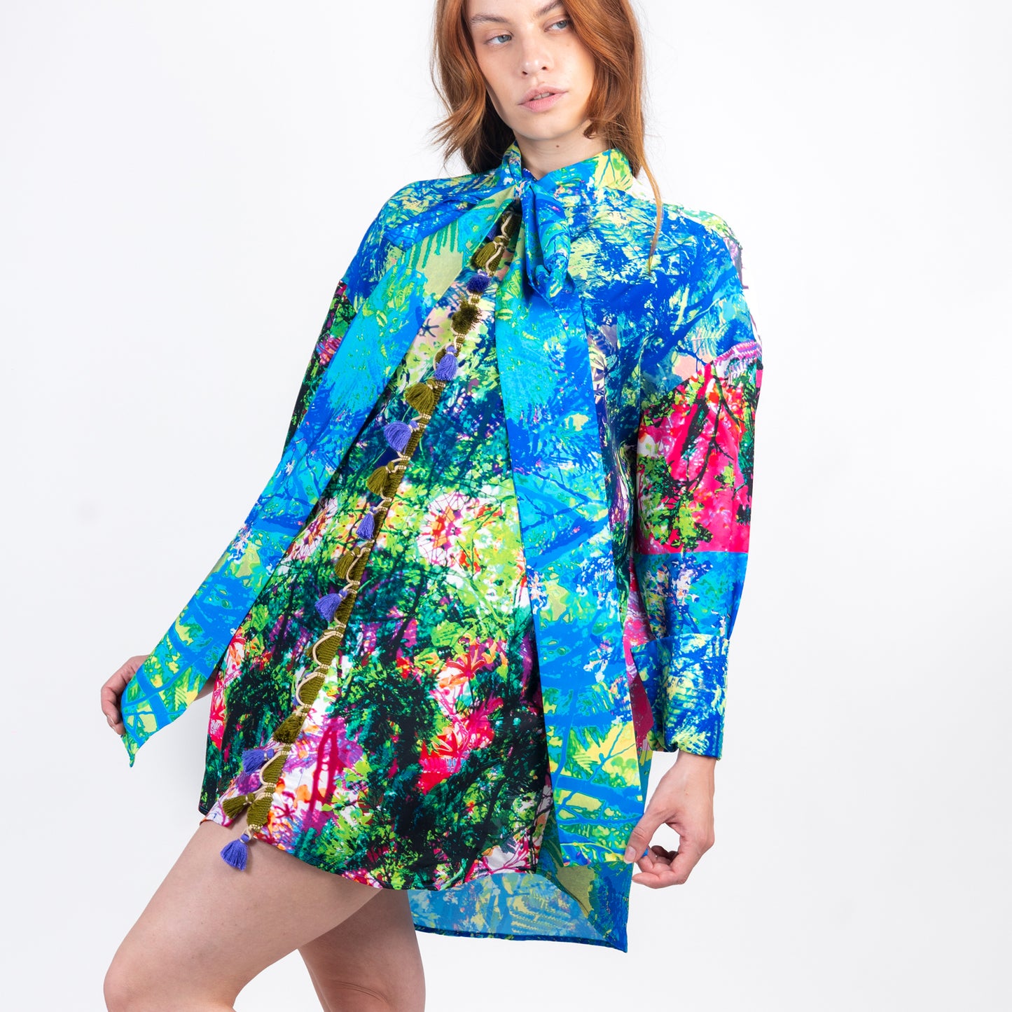 Camisa Casa Ayala – Azul y Verde Profundo