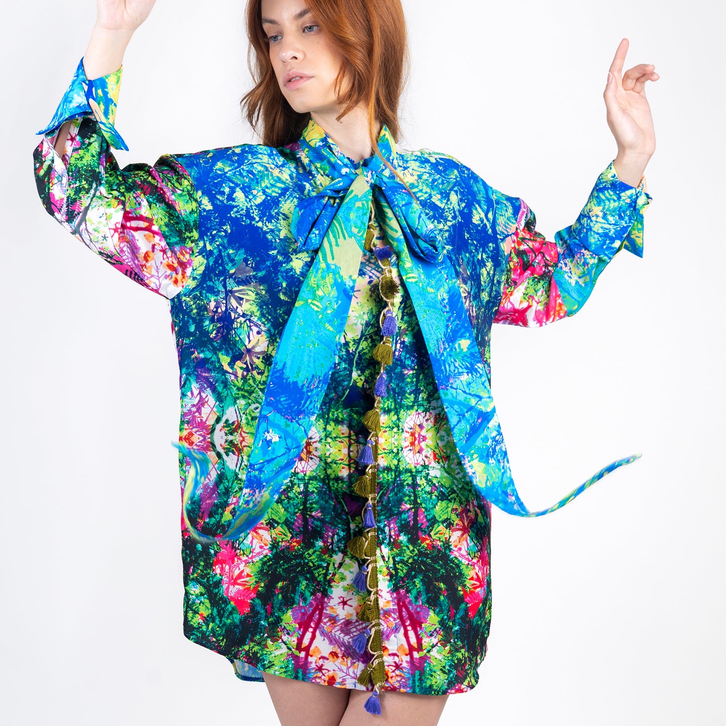 Camisa Casa Ayala – Azul y Verde Profundo