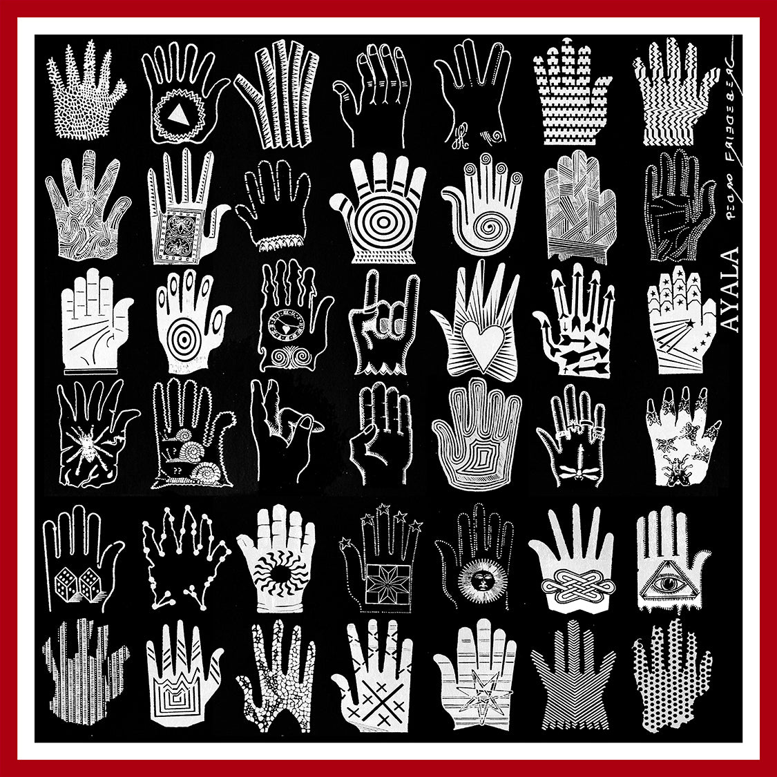 HOLA Y ADIOS BLACK 45X45