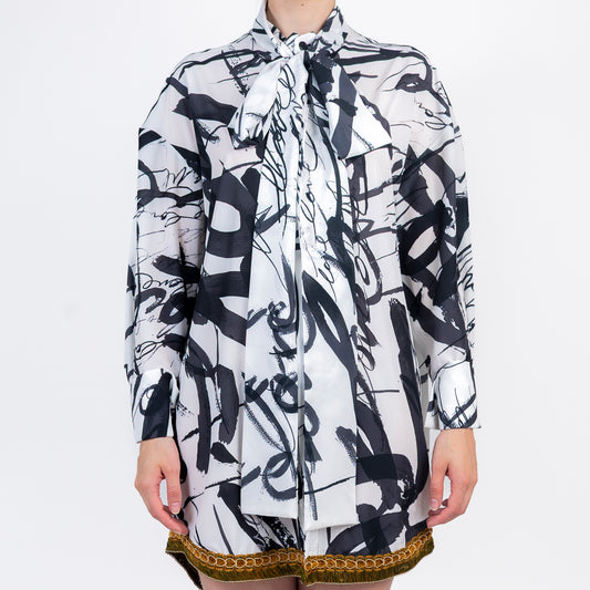 Camisa Casa Ayala – Blanco y Negro