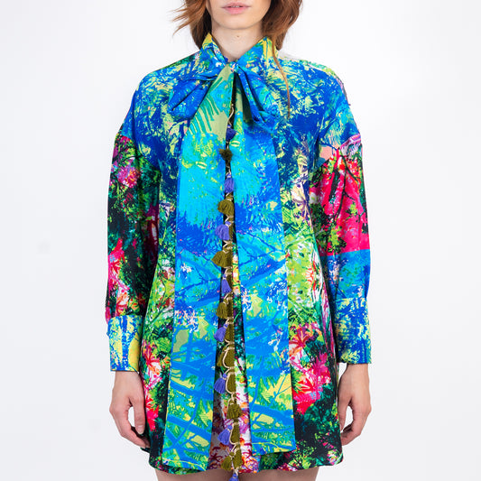 Camisa Casa Ayala – Azul y Verde Profundo